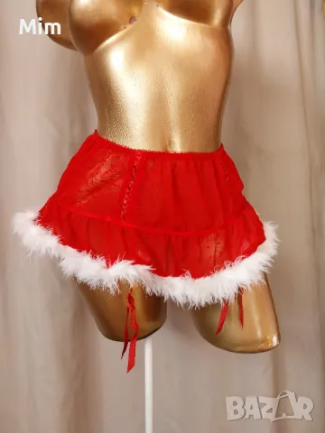 М Червен колан / пола / с жартиери за чорапи подарък червени чорапи , снимка 5 - Бельо - 48331001