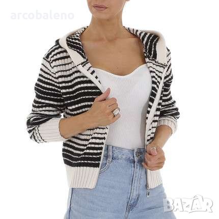 Дамска плетен суичър с качулка и цип, 3цвята , снимка 12 - Суичъри - 38584216