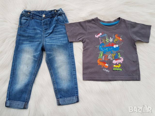 Дънки TU и тениска early days 18-24 месеца , снимка 1 - Комплекти за бебе - 32404412
