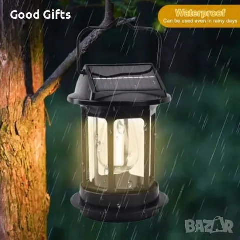 Соларна къмпинг лампа Фенер
