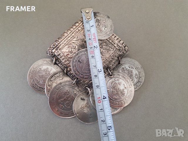 Родопски възрожденски сребърен накит 132 гр. забодка трепка, снимка 13 - Антикварни и старинни предмети - 33226560