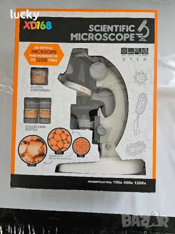 Учебен микроскоп за деца 100x / 400x / 1200x , снимка 2 - Образователни игри - 47988417