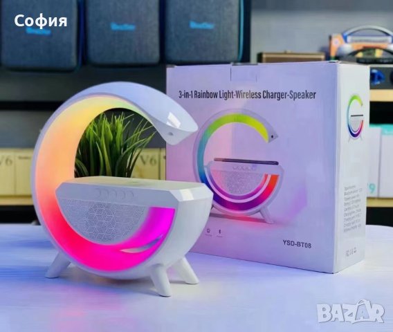 Тонколона с LED светлинки и станция за безжично зареждане, снимка 4 - Bluetooth тонколони - 42988915