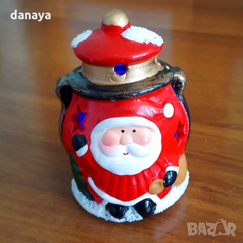 Мини коледен фенер светеща керамична фигура за украса, снимка 8 - Декорация за дома - 26704875