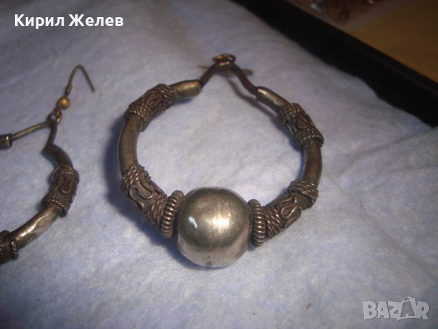 СТАРИННИ ПОСРЕБРЕНИ РЕТРО ВИНТИДЖ ОБЕЦИ Тип КРАЛСКА ПЛЕТКА МАЙСТОРСКА РЪЧНА РЯДКА ИЗРАБОТКА 886654, снимка 15 - Антикварни и старинни предмети - 37395571