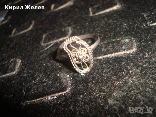 СТАР СРЕБЪРЕН ФИЛИГРАНЕН ПРЪСТЕН РЪЧНА ИЗРАБОТКА 22322, снимка 5 - Антикварни и старинни предмети - 32971570