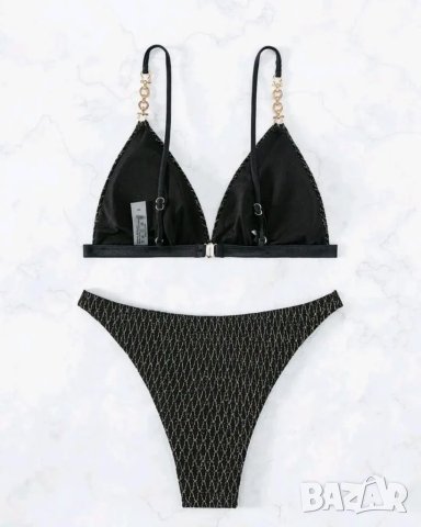 Страхотен черен бански с вериги , снимка 3 - Бански костюми - 40689333