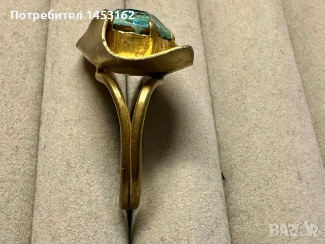 Старинен пръстен с кристал, снимка 2 - Пръстени - 48485673