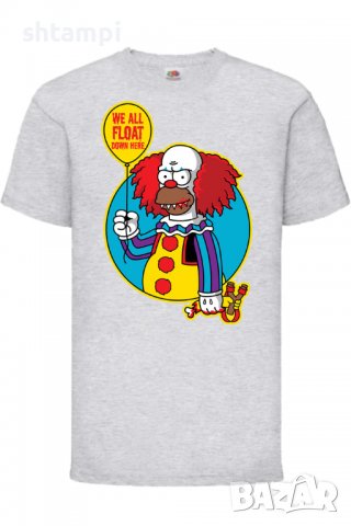 Детска тениска The Simpsons Krusty The Clown Pennywise 02,Halloween,Хелоуин,Празник,Забавление,Изнен, снимка 5 - Детски тениски и потници - 38158376
