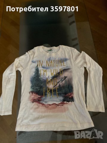 Детска памучна лятна блуза с дълъг ръкав /Бенетон/ за момче