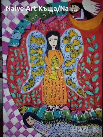 Картина платно маслени бои акрилни бои размер ш.52/в.72, снимка 3 - Картини - 52418740