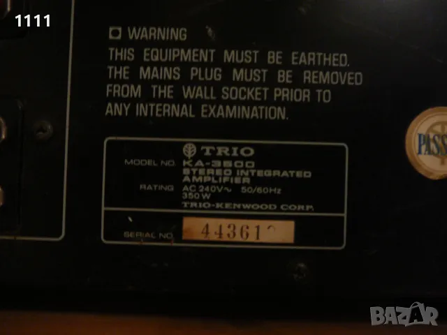 KENWOOD-TRIO KA-3500, снимка 7 - Ресийвъри, усилватели, смесителни пултове - 49624119