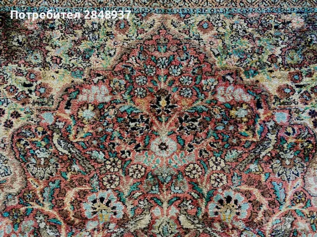Копринен килим Кашмир , снимка 5 - Килими - 48844434