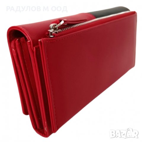 Дамски кожен портфейл двуцветен /7216/, снимка 4 - Портфейли, портмонета - 43359354