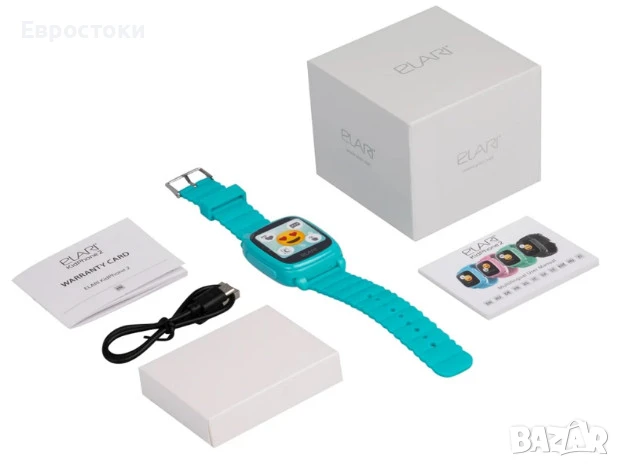Детски смарт часовник Elari KidPhone 2 с GPS тракер, двупосочни аудио разговори, SOS бутон, сензорен, снимка 4 - Смарт гривни - 50526317