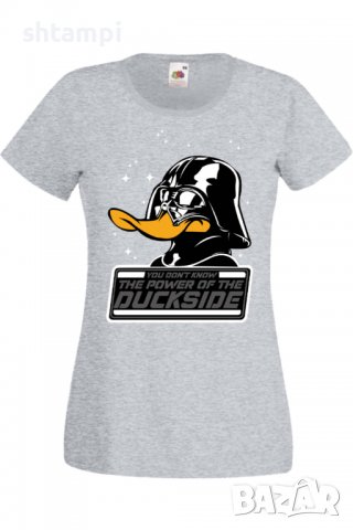 Дамска тениска Star Wars Power of Duckside,Филм,Игра,superhero,Изненада,Подарък,Повод,, снимка 5 - Тениски - 37732476