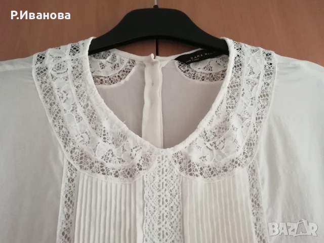 Нежна дамска блуза ZARA WOMAN, размер М, снимка 2 - Тениски - 51169899