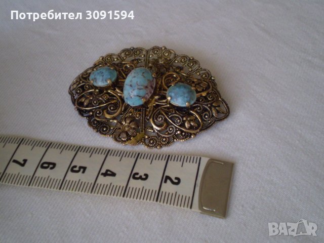 Антикварна дамска  брошка , снимка 5 - Антикварни и старинни предмети - 36738059