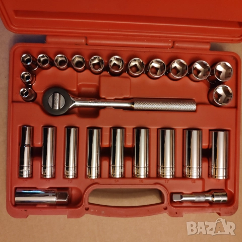 K INTERNATIONAL TOOLS 3/8 drive гедоре /гидория 26части къси дълги вложки камъни комплект, снимка 2 - Гедорета - 52915024