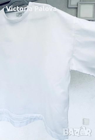 COS Швеция блуза от плътен памук овърсайз , снимка 3 - Корсети, бюстиета, топове - 51461941