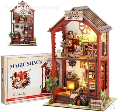 Нова Къща за сглобяване с осветление и мебели – творчески DIY сет дом