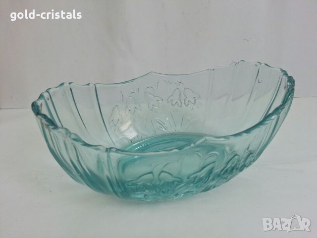 ретро стъклена купа фруктиера 