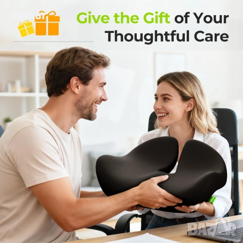 AUVON Контурирана възглавница за сядане, ергономична възглавница за офис стол за комфорт, снимка 8 - Възглавници - 52736113