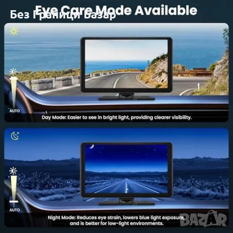 Нов Безжичен 9” Авто Тъчскрийн с 4K Камера и Bluetooth за кола автомобил, снимка 7 - Друга електроника - 49134516