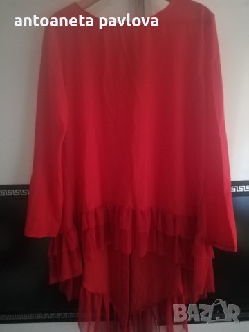 Разкошна туника за повод -червена, черна и синя, снимка 1