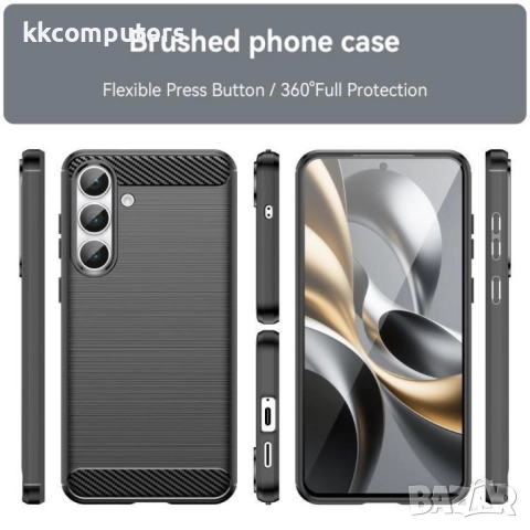 Samsung Galaxy S25 FE Удароустойчив Carbon Fiber Калъф и Протектор, снимка 9 - Калъфи, кейсове - 51832316