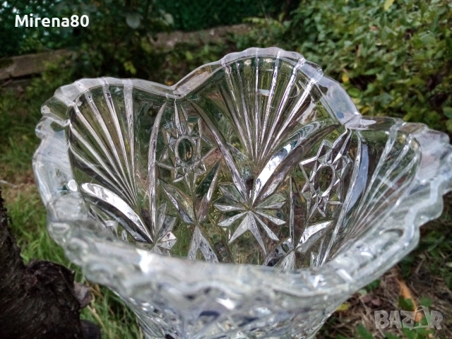 Голяма кристална ваза, снимка 4 - Вази - 52148734