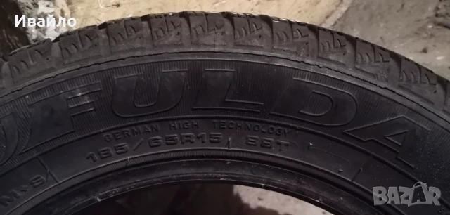 Продавам 4 броя Зимни гуми 185.65.15 на 1 сезон дот 2021 Fulda , снимка 3 - Гуми и джанти - 53608012