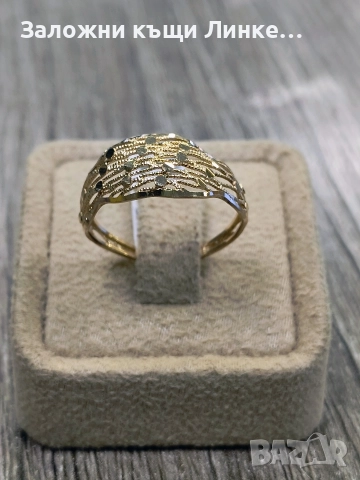 Златен Пръстен 1.37гр / 14К, снимка 6 - Пръстени - 52821885