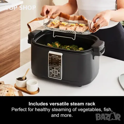 Мултифункционален мултикукър Morphy Richards 10 в 1,6,5 л,1350 W,черен, снимка 4 - Мултикукъри - 49938071