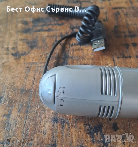 USB прахосмукачка с фенерче мини за компютър и клавиатура сребърна , снимка 6 - Прахосмукачки - 52493675