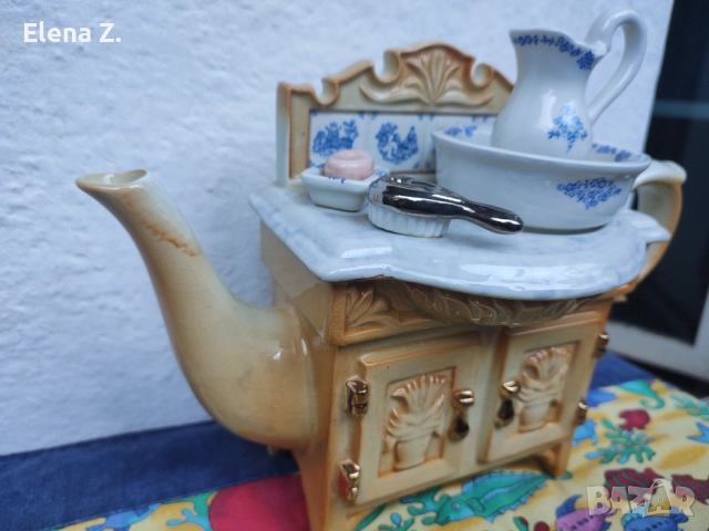 Голям винтидж чайник Paul Cardew - викториански умивалник, снимка 7 - Колекции - 52344653