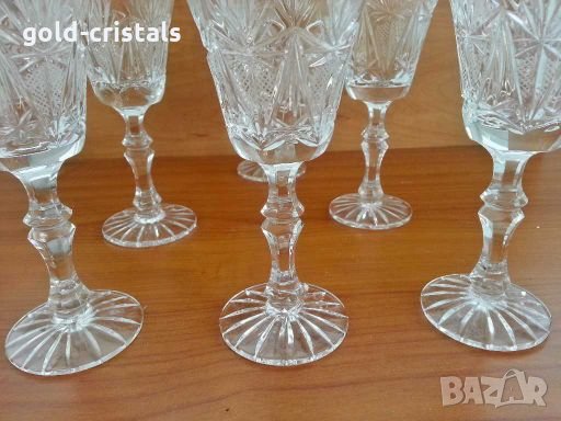  кристални чаши , снимка 3 - Антикварни и старинни предмети - 28757164
