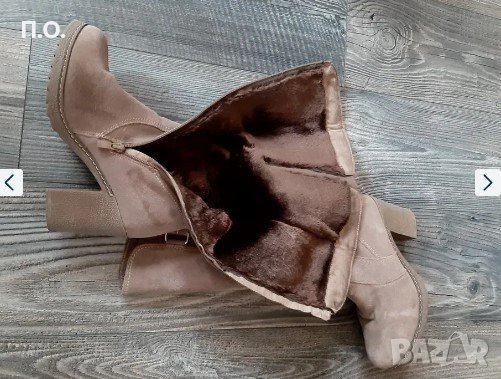 Продавам ботуши велур Номер 40, снимка 2 - Дамски ботуши - 43950726