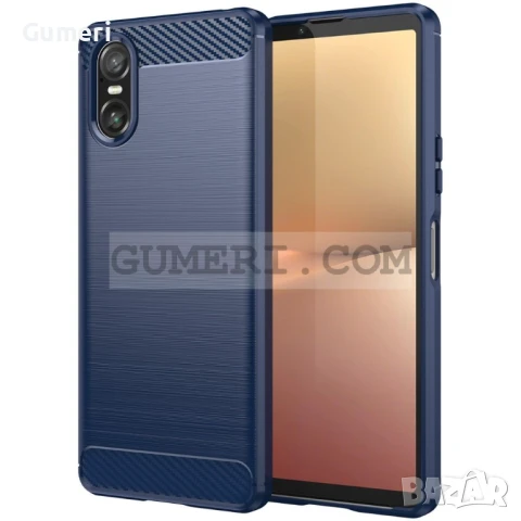 Sony Xperia 10 VI  Противоударен Силиконов Гръб - Карбон, снимка 3 - Калъфи, кейсове - 50503871