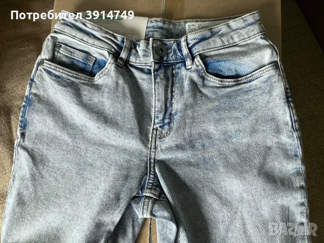 НОВИ jeans / дънки права кройка, стандартна височина на колана, до глезена 98% памук, снимка 4 - Дънки - 50410786