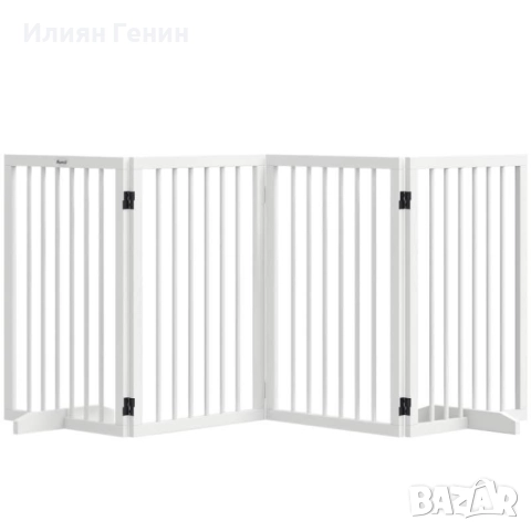 Преграда за кучета PawHut, сгъваема