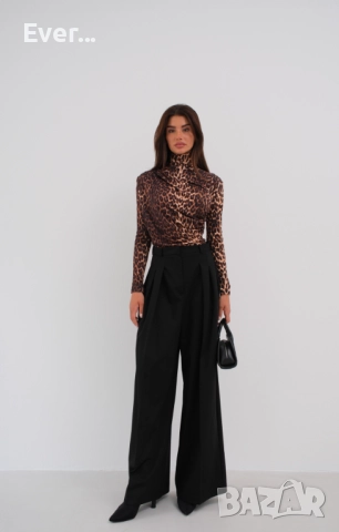 Блуза с леопардов принт