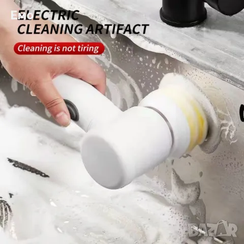 Автоматична четка за почистване - 5 приставки, снимка 7 - Мопове, кофи, четки и метли - 48422565