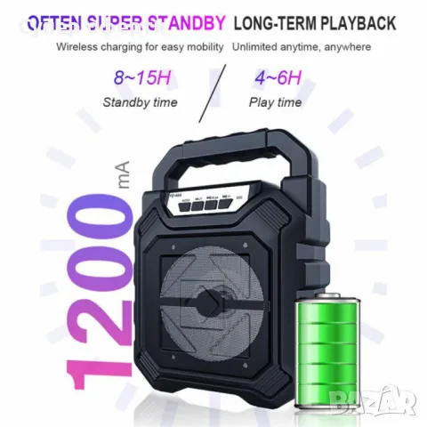 Преносим Bluetooth високоговорител Boom Box YD-668, снимка 4 - Bluetooth тонколони - 49212709