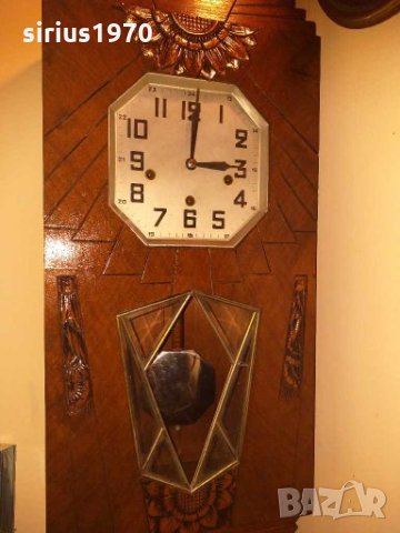 Красив резбован часовник четири четвърти немски в Стенни часовници в гр.  Велико Търново - ID27822535 — Bazar.bg