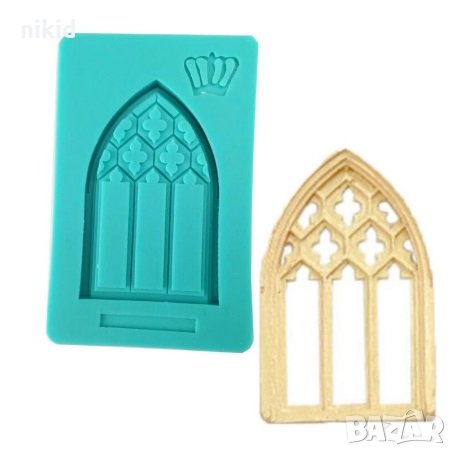 Огромна врата прозорец марокански стил силиконов молд форма декорация торта фондан шоколад гипс и др