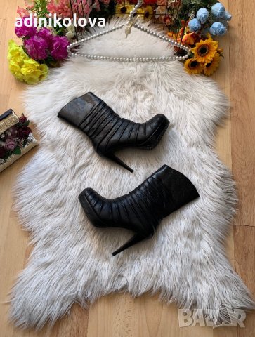 Кожени боти на ток, снимка 1