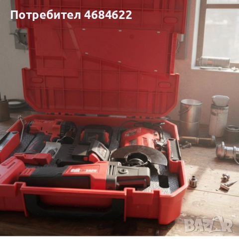 Комплект 2 в 1 KraftRoyal Red Mx Fuel 36V – ъглошлайф + гайковерт, 2x 8Ah батерии и удароустойчив ку