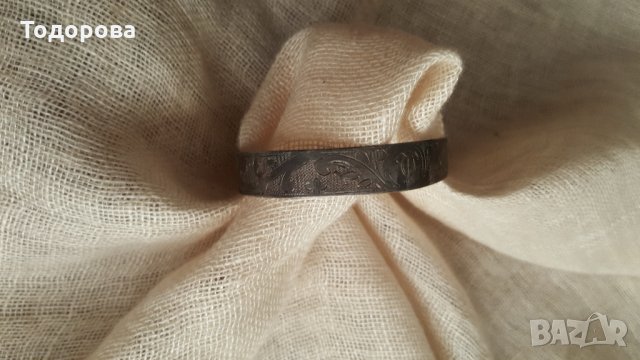 Сребърна старинна гривна, снимка 6 - Антикварни и старинни предмети - 28402870