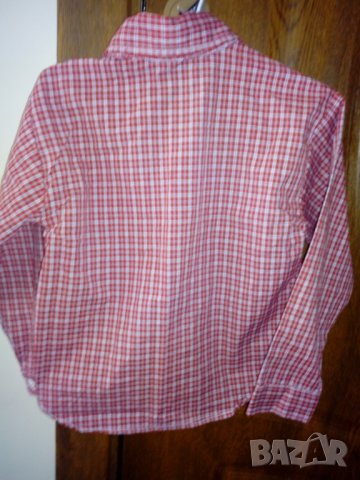 Детска червена риза каре, размер 4 години, снимка 2 - Детски ризи - 26815926